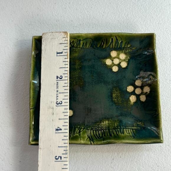 Art Pottery Set of 5 Cake Plates Stoneware Ceramic Handmade Asian Art - Picture 11 of 12